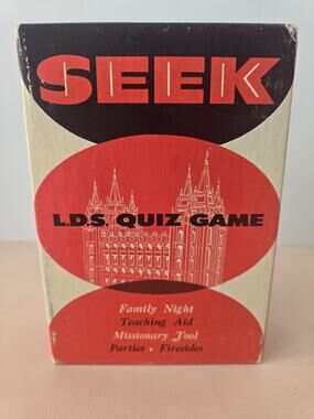 Vtg 1958 "Seek" L.D.S. Quiz Game Bookcraft Mormon Trivia Card Game